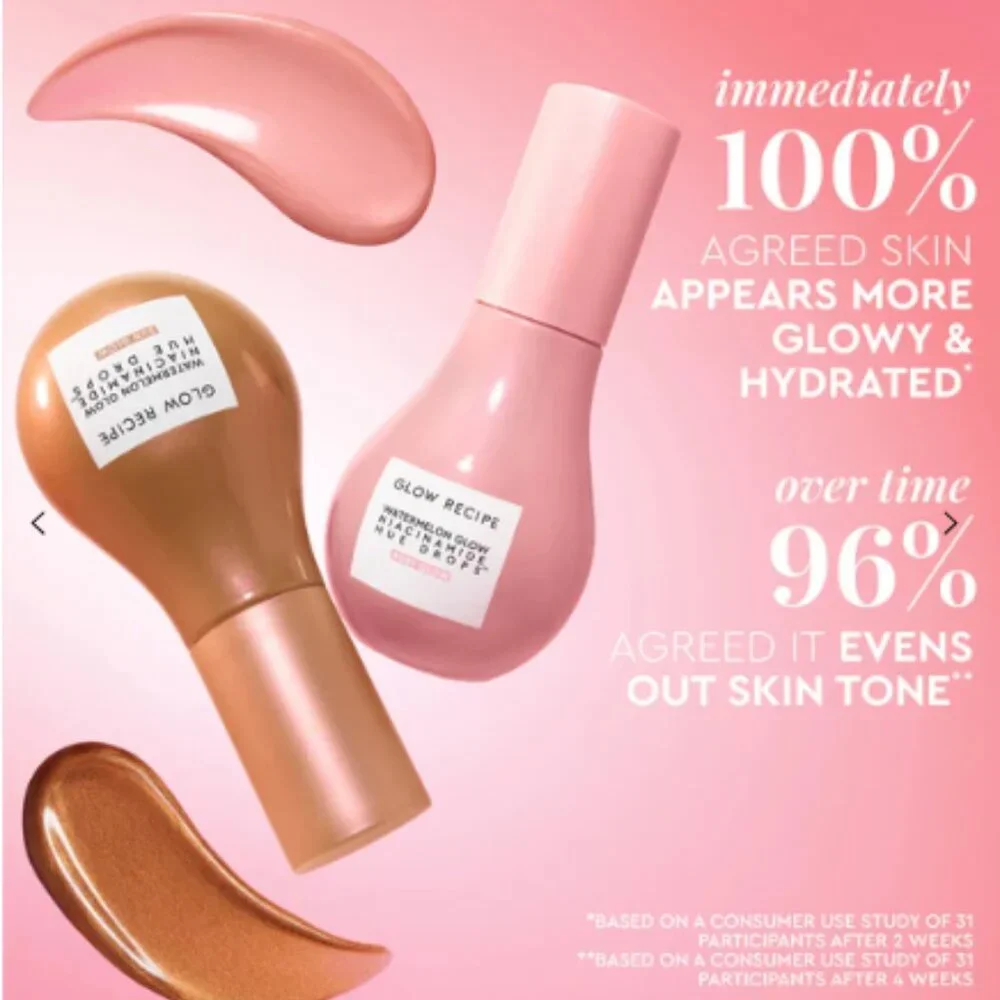 Glow Recipe Sun Glow Tinted Serum Watermelon Glow Niacinamide Hue Drops 1.35 fl